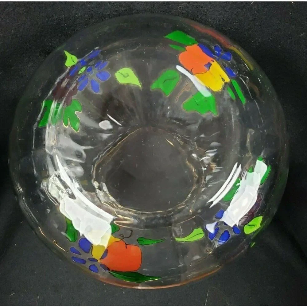 RARE Vintage Romanian Hand Painted Fifth Avenue Crystal Ltd 8
